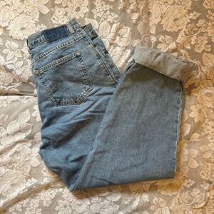 Casual Vintage Light Blue Denim Mom Jeans